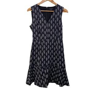 New W/Tags Le Gali Marielle Dress  Black Multi 4us Cotton Blend